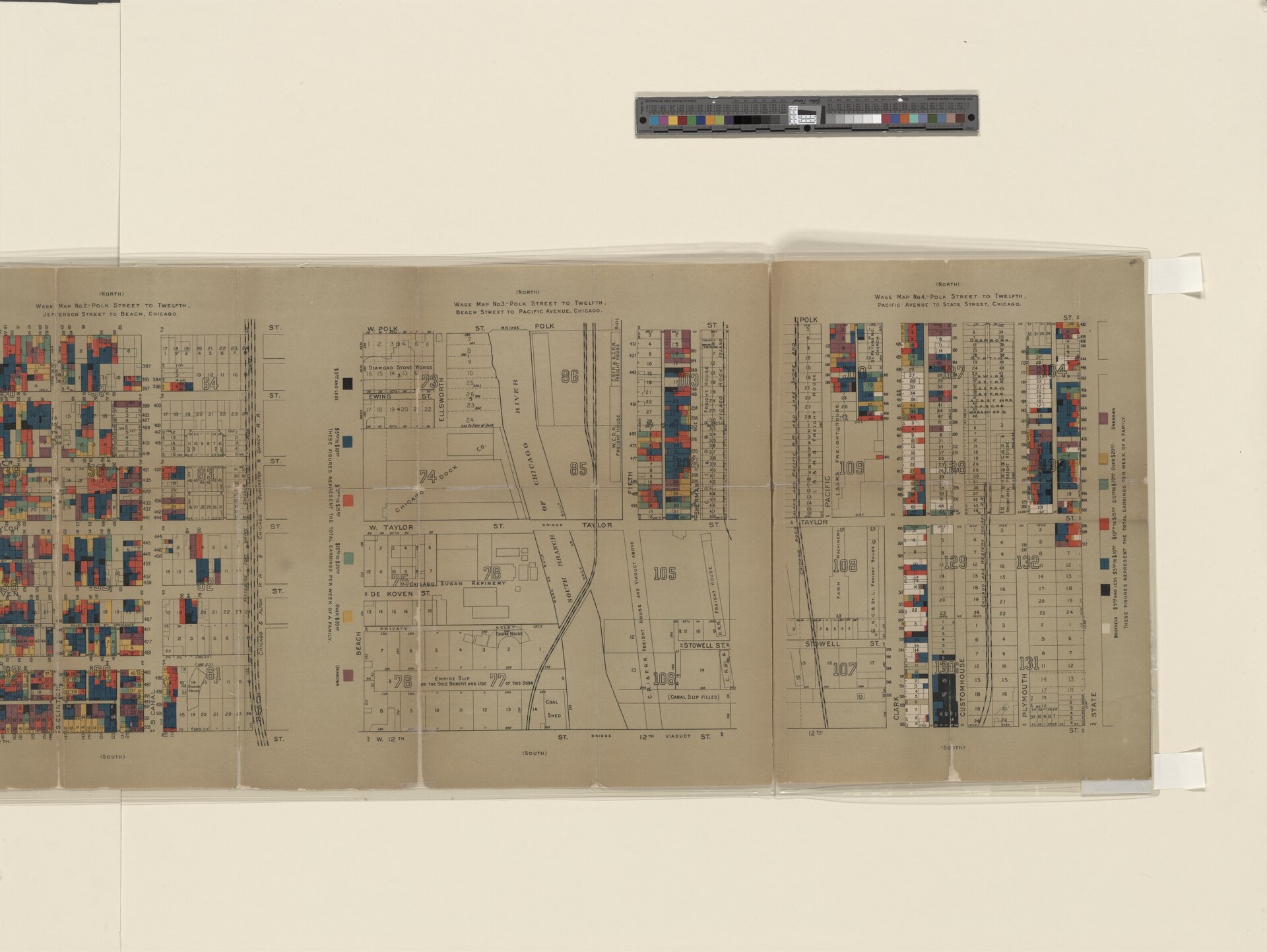 Hull-House wage map of Chicago's Near West Side, 1895