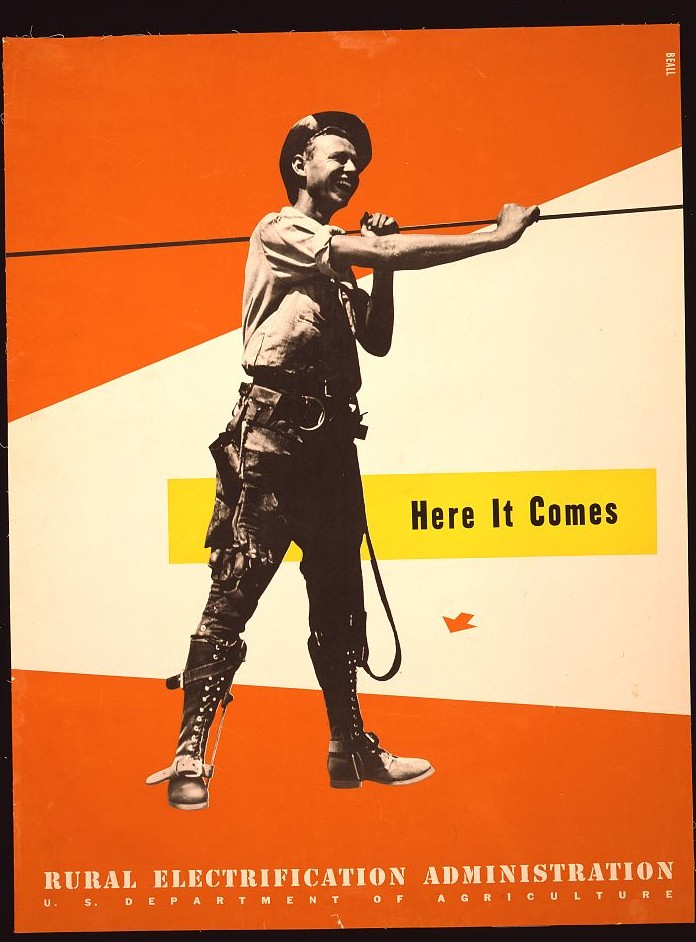 Lester Beall's REA poster, Here It Comes